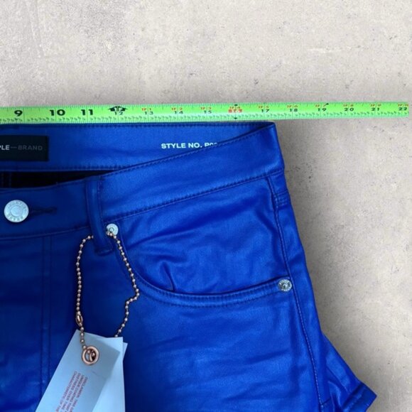 NWT purple brand blue patent skinny jeans - Picture 7 of 8